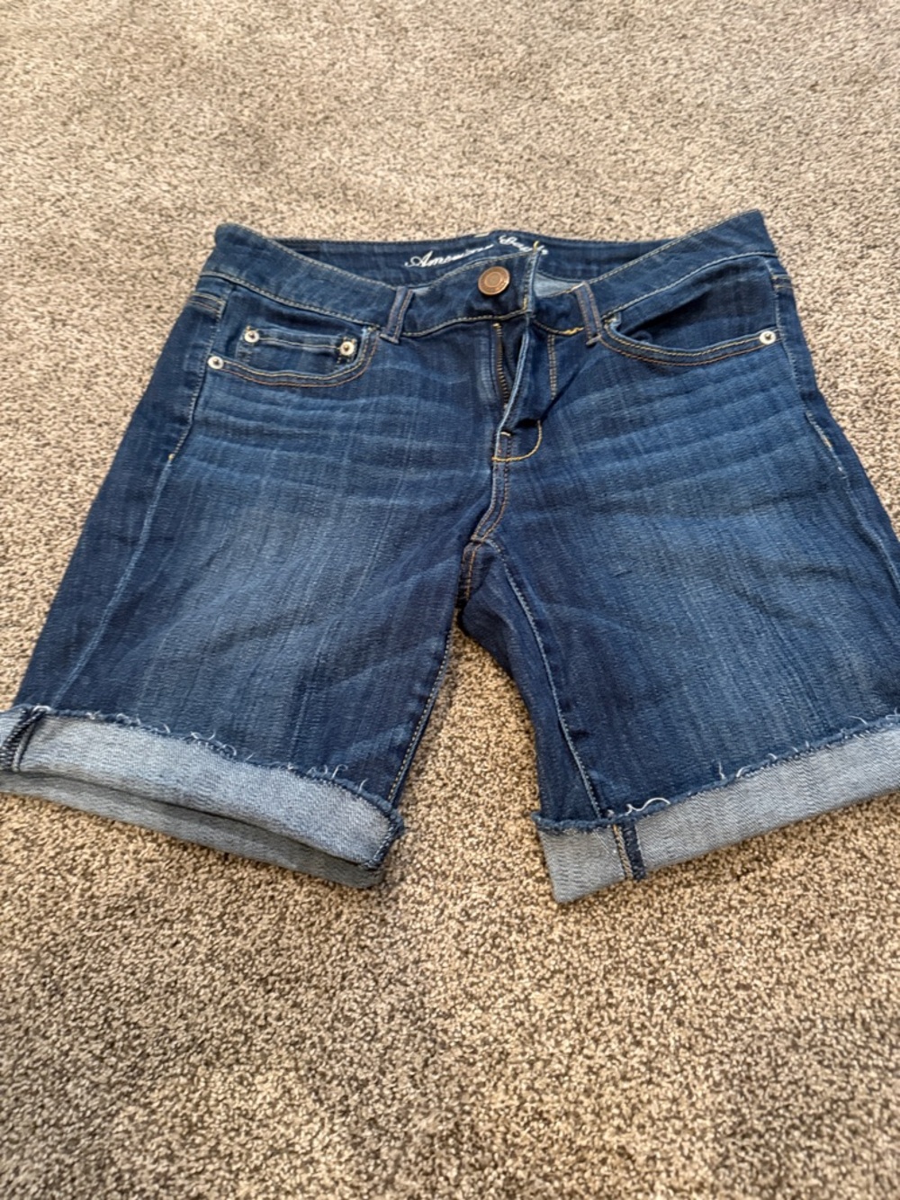 American Eagle Outfitters Dark Blue Denim Jean Shorts